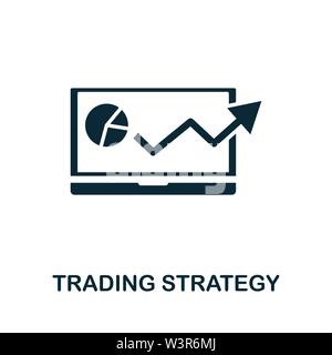Symbole d'icône de vecteur de stratégie de négociation. Signe créatif de la collection d'icônes d'investissement. Icône de stratégie de négociation à plat remplie pour ordinateur et mobile Illustration de Vecteur