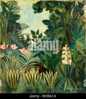 Henri Rousseau, la Jungle équatoriale, la peinture de paysages, 1909 Banque D'Images