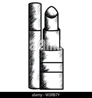 Rouge à lèvres et maquillage cils icône dessin conception d'illustration vectorielle Illustration de Vecteur