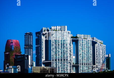 Singapour - May 8, 2018 : Le Pinnacle Duxton est situé dans la zone centrale HDB Estate. Banque D'Images