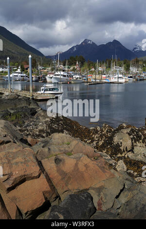 Petit bateau de plaisance, Sitka, Alaska, USA Banque D'Images