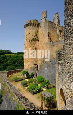 Château de Bonaguil, Fumel, vallée du Lot, France Banque D'Images