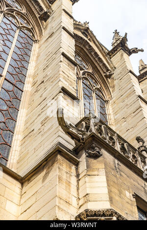 Les gargouilles sur le mur de côté de la Sainte Chapelle à Paris, France Banque D'Images