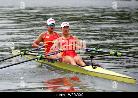 Henley-on-Thames, Royaume-Uni. 6 juillet 2019. Compétitions internationales continuent le 4ème jour de Régate royale de Henley. Credit : Uwe Deffner / Alamy Live News Banque D'Images