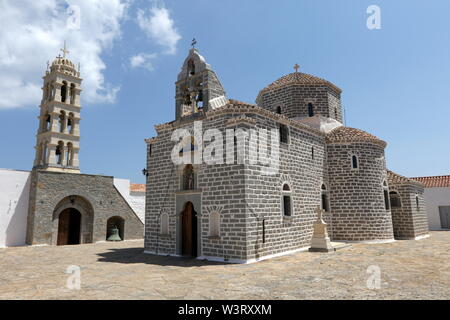 Profitis Ilias (prophète Ilias) monastère dans l'île d'Hydra, Grèce. Banque D'Images