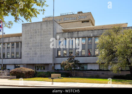 Dallas, Texas - Mars 16, 2019 : The Dallas Morning News building le siège. Aujourd'hui, il a l'un des 20 plus gros tirage payé aux Stat Banque D'Images