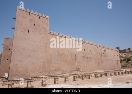 Oman Dhofar, Région, capitale de l'Ile Maurice. Château Taqa aka Taquh Château. Fort du 19ème siècle, aujourd'hui un musée de la région de Dhofar. Banque D'Images