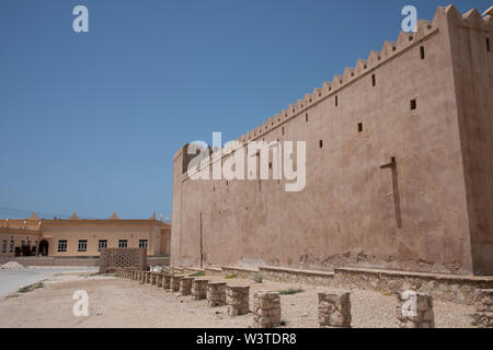 Oman Dhofar, Région, capitale de l'Ile Maurice. Château Taqa aka Taquh Château. Fort du 19ème siècle, aujourd'hui un musée de la région de Dhofar. Banque D'Images