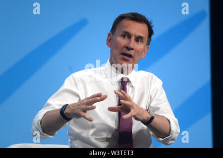 Candidat à la direction du parti conservateur Jeremy Hunt au cours d'une campagne électorale à la direction du parti conservateur à Londres. Banque D'Images