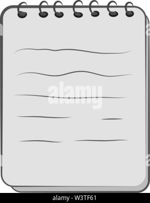 Une caricature d'un carnet à spirales, Scénario, dessin en couleur ou d'illustration. Illustration de Vecteur