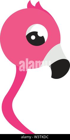 Cute peu flamingo, illustration, vecteur sur fond blanc. Illustration de Vecteur