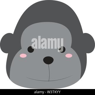 Gorille mignon vecteur, illustration, sur fond blanc. Illustration de Vecteur