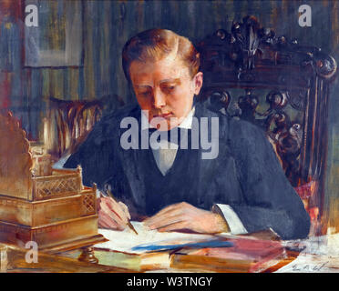 Winston Churchill en tant que jeune homme par Arthur Edwin Ward Banque D'Images