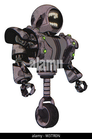 Mech contenant des éléments : chomper à tête ronde, design haut de la poitrine lourde, lourde poitrine mech, embases, Baie Verte roue monocycle. Matériel : croquis. Banque D'Images