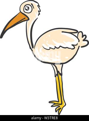 Peur, illustration, Stork article vecteur sur fond blanc. Illustration de Vecteur