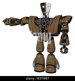 Contenant des éléments du robot humanoïde : masque de visage, deux-face masque blanc noir, haut de la poitrine lourde, lourde poitrine mech, exoshielding la jambe légère. Matériel : vieux. Banque D'Images