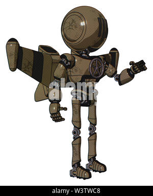 Bot contenant des éléments : tête ronde, trois sentinelles de l'objectif, pare-soleil, lumière de la poitrine poitrine exoshielding manivelle, stellar jet pack de fusée d'aile, ultra-léger. Banque D'Images