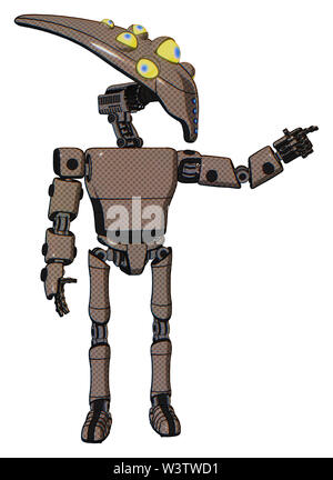 Les éléments contenant de l'automate : skull head allongées, globe oculaire jaune, lumière, exoshielding exoplate prototype poitrine poitrine, pieds ultra-léger... Banque D'Images