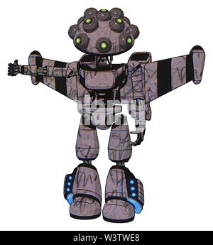 Automate contenant des éléments : de nombreux robo-œil domehead exoshielding conception lumière, poitrine, poitrine ultra-léger exosuit, stellar jet pack de fusée d'aile, la lumière. Banque D'Images