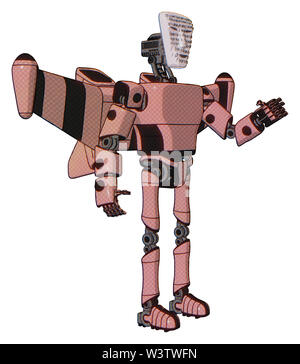 Cyborg contenant des éléments : masque de Visage humanoïde binaire, la peinture de la guerre, de la lumière, exoshielding exoplate prototype poitrine poitrine, stellar jet pack de fusée, l'aile... Banque D'Images