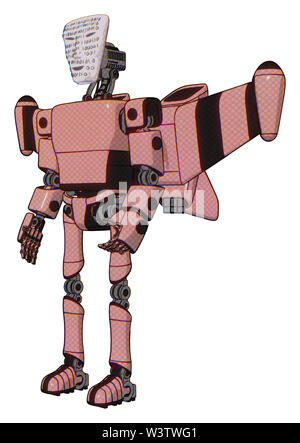 Cyborg contenant des éléments : masque de Visage humanoïde binaire, la peinture de la guerre, de la lumière, exoshielding exoplate prototype poitrine poitrine, stellar jet pack de fusée, l'aile... Banque D'Images