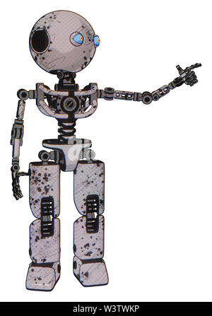 Mech contenant des éléments : ovale large tête, yeux bleus, de la lumière, pas exoshielding la poitrine poitrine, exoplate prototype les jambes. Matériel : grunge sketch... Banque D'Images