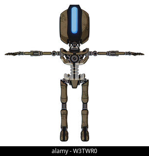 Bot contenant des éléments : tête ronde, grande visière verticale, de la lumière, pas exoshielding la poitrine poitrine, pieds ultra-léger exosuit. Matériel : desert tan. Banque D'Images