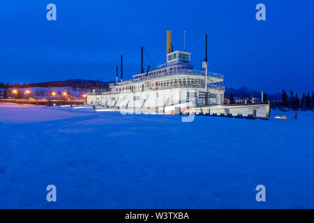 SS Klondike sur le fleuve Yukon, à Whitehorse, Yukon, Canada Banque D'Images