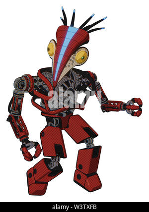 Contenant des éléments automate : bird skull head, laiton steampunk les yeux, tête lourde, design haut de la poitrine, pas de poitrine, exoplate prototype... Banque D'Images