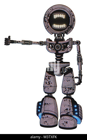 Les éléments contenant de l'automate à tête ronde : conception lumière, chomper exoshielding la poitrine, pas de poitrine, des jambes légères, exoshielding megneto-plane au pied de... Banque D'Images