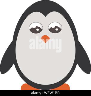 Cute little penguin, illustration, vecteur sur fond blanc Illustration de Vecteur