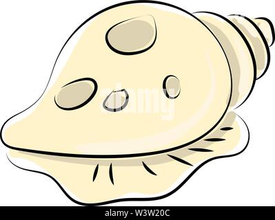 Dessin, illustration, Shell vecteur sur fond blanc Illustration de Vecteur