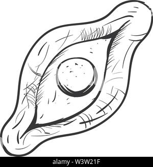 Khachapuri adjar, dessin vectoriel, illustration sur fond blanc Illustration de Vecteur