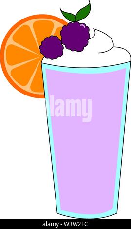 Purple jucie avec orange, illustration, vecteur sur fond blanc Illustration de Vecteur