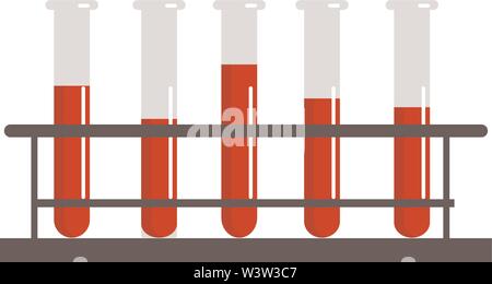 Dans les tubes de sang, illustration, vecteur sur fond blanc. Illustration de Vecteur