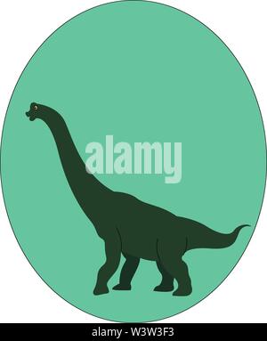 Grand brachiosaurus, illustration, vecteur sur fond blanc. Illustration de Vecteur