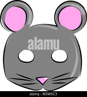 Masque Souris, illustration, vecteur sur fond blanc. Illustration de Vecteur