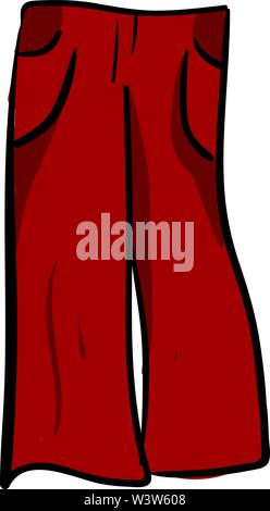 Pantalon femme rouge, illustration, vecteur sur fond blanc. Illustration de Vecteur