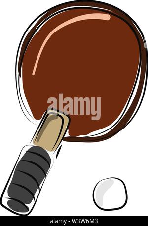 Tennis de table avec rotule, illustration, vecteur sur fond blanc. Illustration de Vecteur