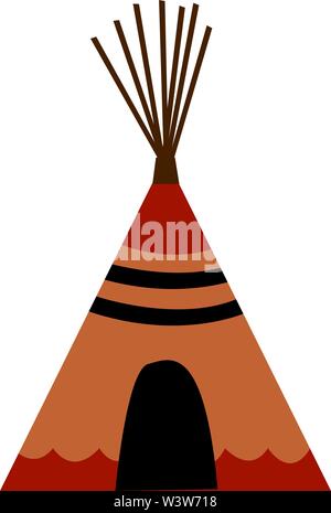 Wigwam indien, illustration, vecteur sur fond blanc. Illustration de Vecteur