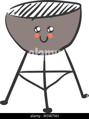 Cute brazier, illustration, vecteur sur fond blanc. Illustration de Vecteur