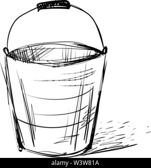 Dessin de godet, illustration, vecteur sur fond blanc. Illustration de Vecteur