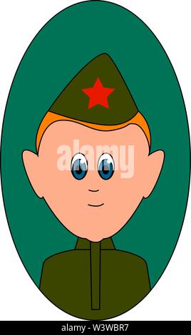 Soldat de l'armée rouge, illustration, vecteur sur fond blanc. Illustration de Vecteur