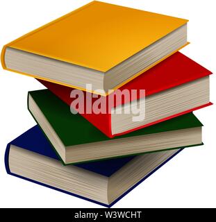 Pile de livres vector illustration réaliste Illustration de Vecteur