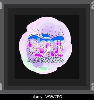 Tentes en photo, illustration, vecteur sur fond blanc. Illustration de Vecteur