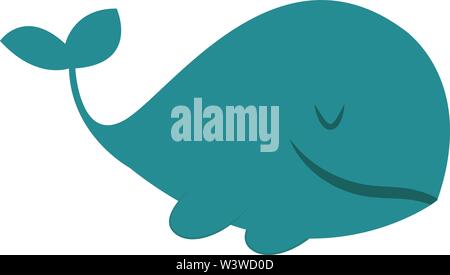 Big Blue Whale, illustration, vecteur sur fond blanc. Illustration de Vecteur