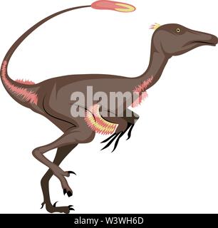 Troodon, illustration, vecteur sur fond blanc. Illustration de Vecteur