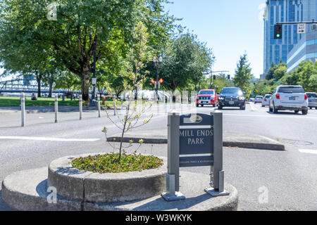 Portland, Oregon - 29 juin 2019 : Fin de l'usine, le parc le plus petit du monde Banque D'Images