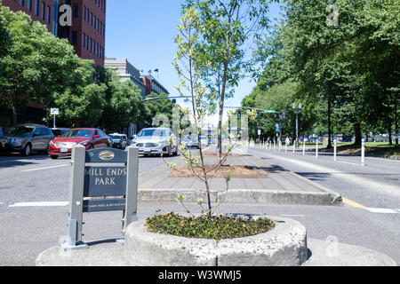 Portland, Oregon - 29 juin 2019 : Fin de l'usine, le parc le plus petit du monde Banque D'Images