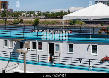 Portland, Oregon - 29 juin 2019 : Oregon Maritime Museum situé dans la région de Willamette river Banque D'Images